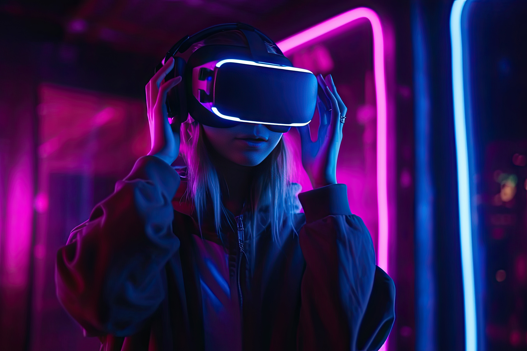 woman-is-using-virtual-reality-headset-neon-light-studio-portrait-concept-virtual-reality-technology-ai-generative-2